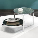 Abbe - Coffee Table - Glass & Chrome