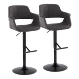 Vintage Flair - Adjustable Barstool (Set of 2) - Black