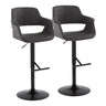 Vintage Flair - Adjustable Barstool (Set of 2) - Black