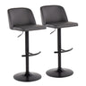 Toriano - Contemporary Adjustable Bar Stool With Rounded T Footrest (Set of 2)