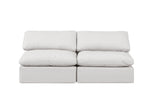 Indulge - Faux Leather 2 Seat Modular Armless Sofa