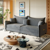 King Pull Out Sofa Bed, 3-In-1 Convertible Bed With 3 Pillows