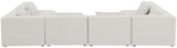 Cube - Linen 6 Piece Modular Armless Sectional