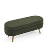 Ottoman Oval Storage Bench With Rubber Wood Legs