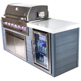 Mont Alpi Artwood Series 6.5 Ft Propane Outdoor Kitchen Island w/ 6-Burner Grill - MA805-AW