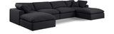 Comfy - 6 Piece Linen Modular Double Chaise Sectional