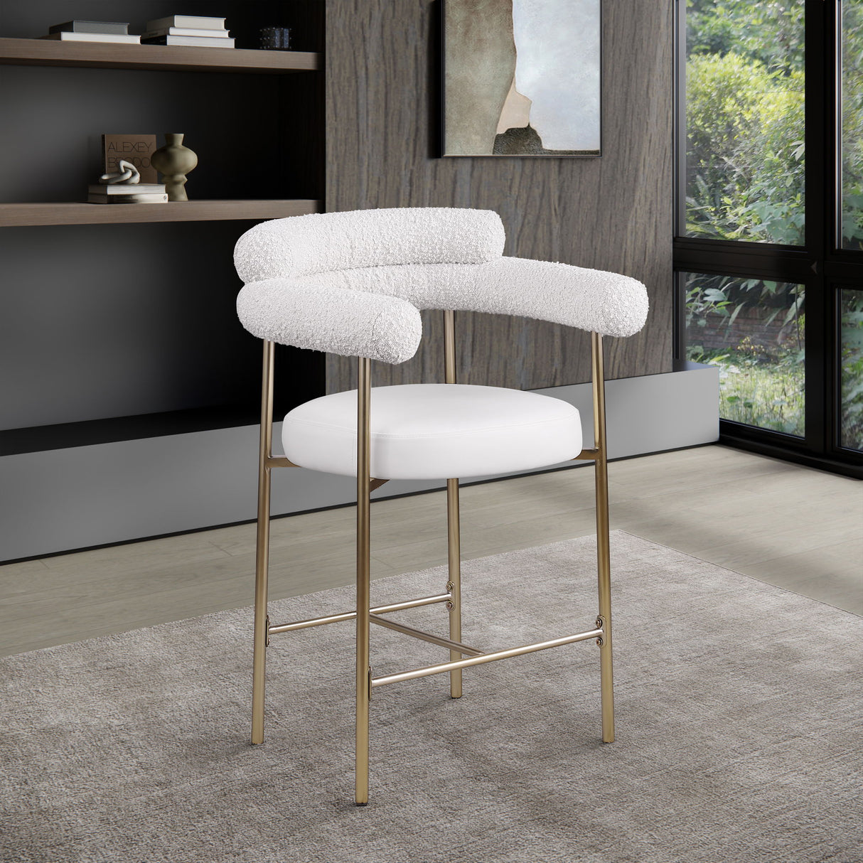 Blake - Counter Stool With Bronze Legs (Set of 2)