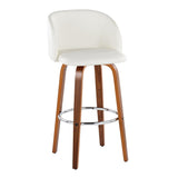 Fran - Fixed-Height Barstool (Set of 2) - Walnut Wood