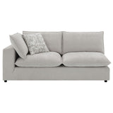 Marisa - Modular Left Facing Loveseat With 2 Pillows - Beige Boucle