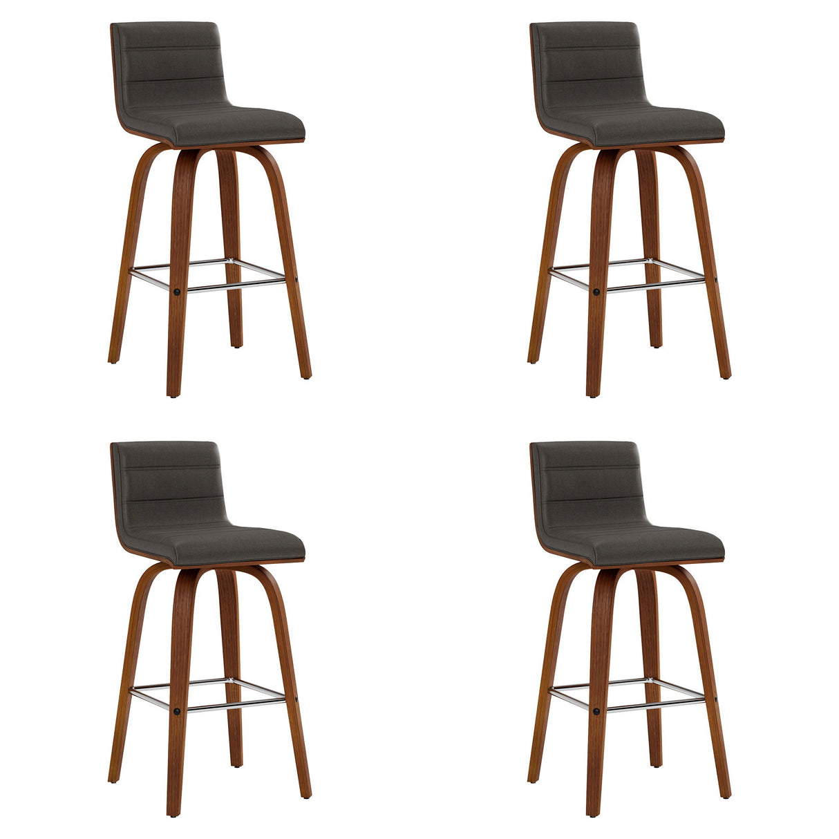 Vienna - 30" Swivel Bar Stool - Walnut Wood