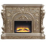 Danae - Fireplace - Antique Silver