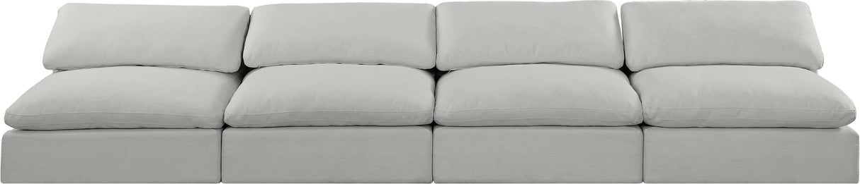 Comfy - Linen Modular Armless Sofa 4 Seats