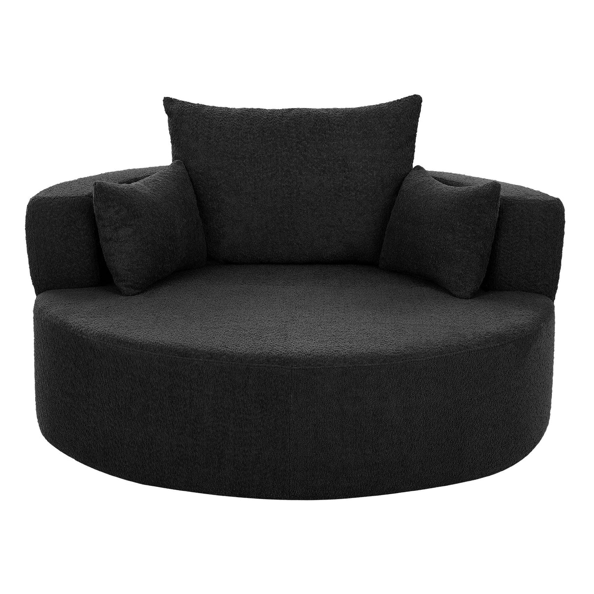 360° Swivel Chair Accent Barrel Chair With Removable Pillows