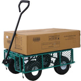 Heavy Duty Steel Garden Cart With Mesh Sides
