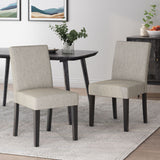 Contemporary Dining Chair With Upholstered Seating And Tapered Legs