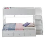 Meyer - Twin Over Full Bunk Bed With Storage - White