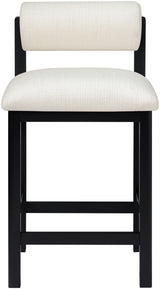 Roundhill - Fabric Counter Stool - Black Frame