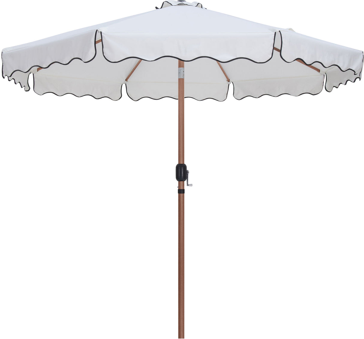 Amalfi - Aluminum Patio Umbrella - Black Base / Light Brown Pole