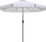 Amalfi - Aluminum Patio Umbrella - Black Base / Light Brown Pole