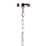 Dangle - Drum Metal Pendant Lamp - Polished Nickel, Clear Crystal