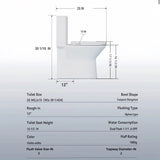 1 Piece Toilet With Dual Flush & Rimless Bowl - Glossy White