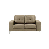 Faelin - Leather Loveseat With Tufted Back