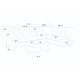 Camden - Power Sectional Sofa With Storage Ottoman And Built In Charging Ports - Gray