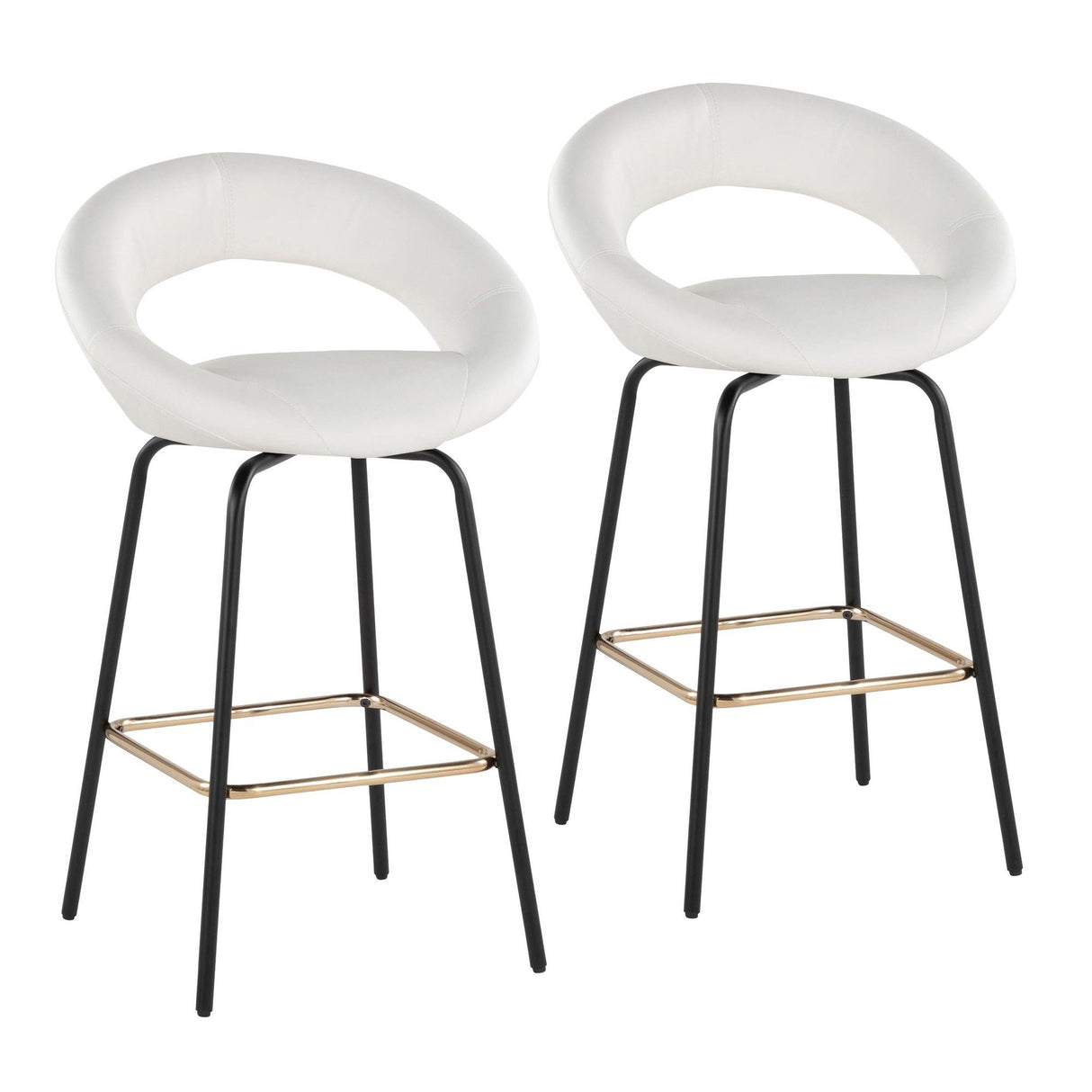 Posh - Fixed-Height Counter Stool (Set of 2) - Black Metal