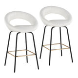 Posh - Fixed-Height Counter Stool (Set of 2) - Black Metal