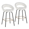 Posh - Fixed-Height Counter Stool (Set of 2) - Black Metal