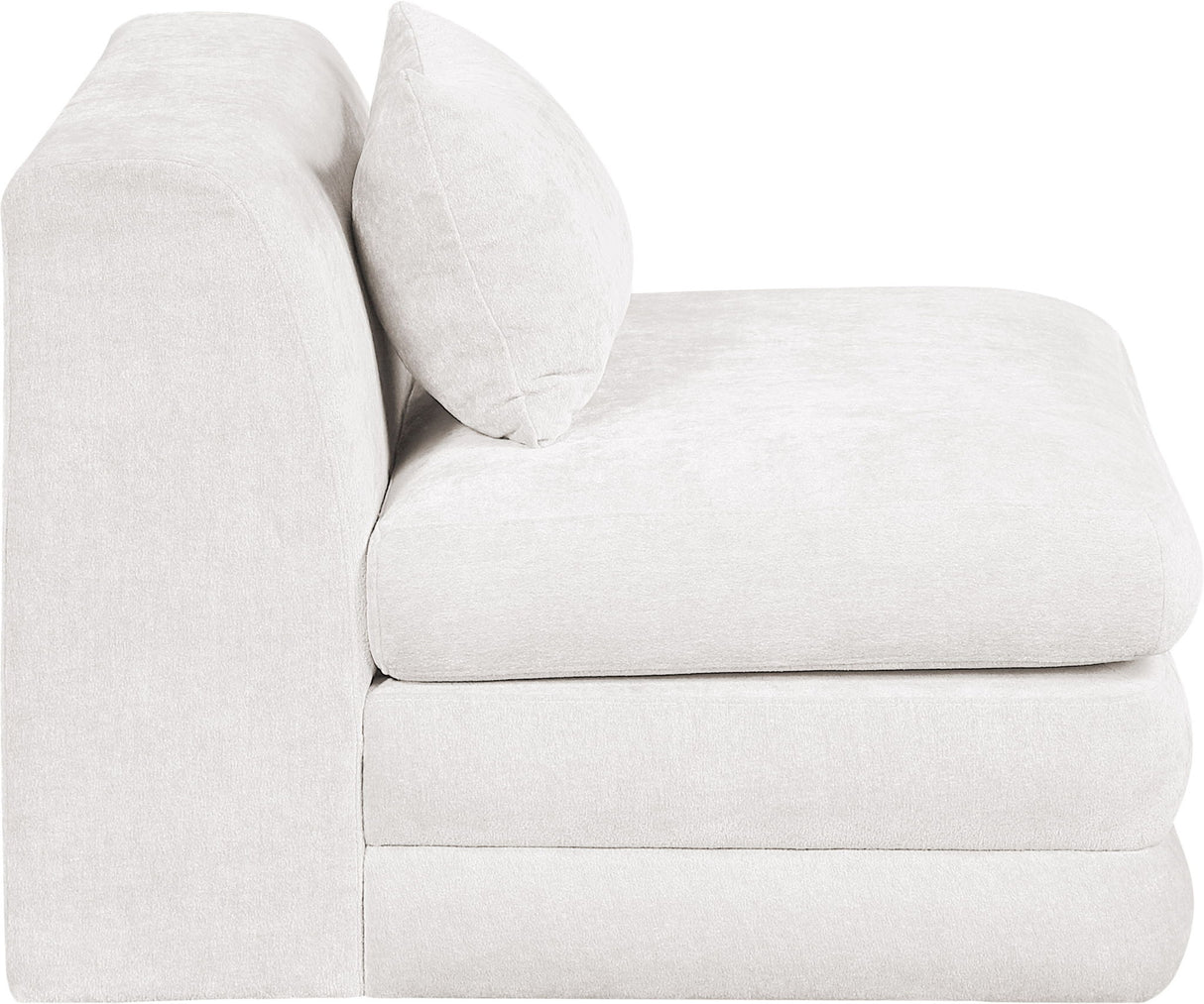 Stellar - Chenille Fabric Upholstered Modular Armless Chair