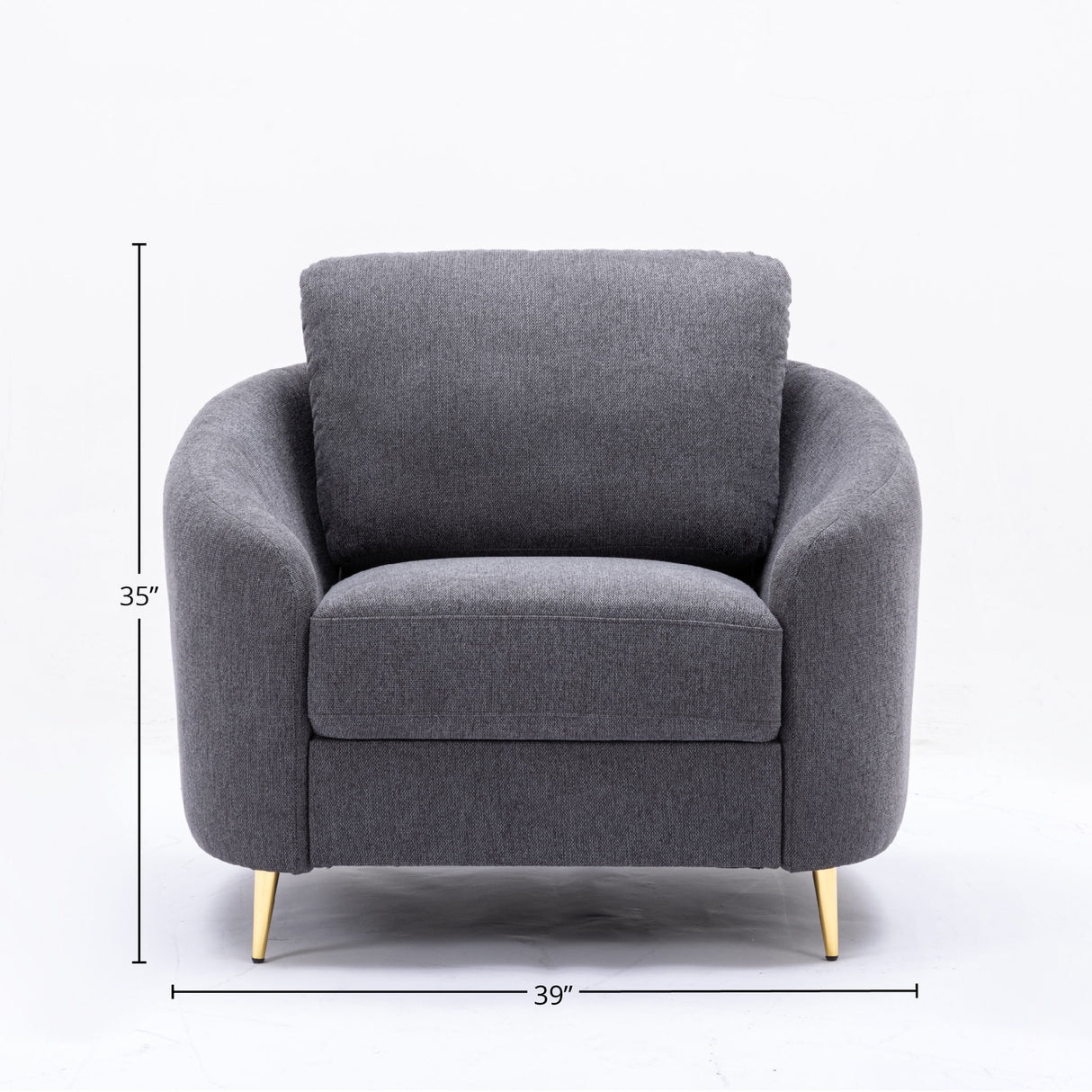 Yuina - Linen Chair - Gray