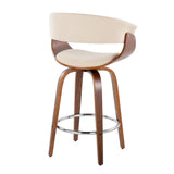 Vintage Mod - 26" Fixed-Height Counter Stool (Set of 2) - Chrome Footrest