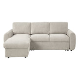 Nuriel - Reversible Sectional Sofa With Sleeper & Storage