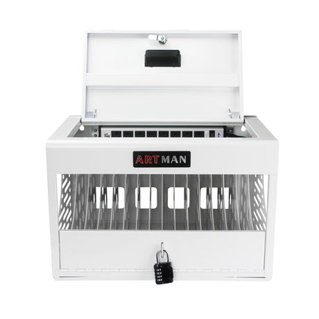 16 Bay Charging Cabinet For Laptop book, Locking Charging Station