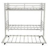 Bunk Bed For Kids, Convertible Frame With Ladders & Guardrail