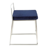 Fuji - Contemporary Stackable Dining Chair (Set of 2) - Silver Frame