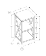 3 Tier Accent Table, Side Marble Look Contemporary & Modern