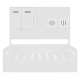 Daybed With All-In-One Cabinet And Shelf