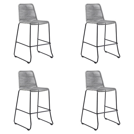 Shasta - 30" Outdoor Metal And Rope Stackable Barstool