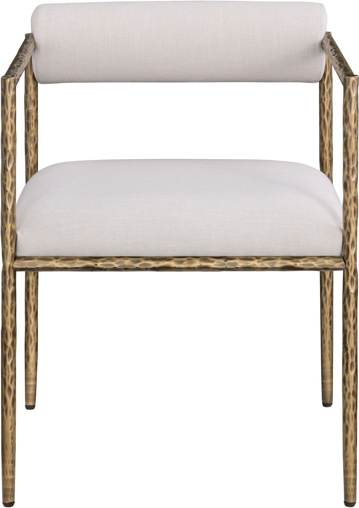 Axis - Linen Textured Beige Fabric Upholstered Dining Chair (Set of 2)
