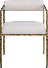 Axis - Linen Textured Beige Fabric Upholstered Dining Chair (Set of 2)