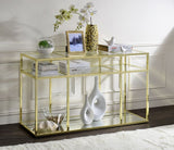 Uchenna - Sofa Table - Clear Glass & Gold