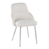 York - Upholstered Chair (Set of 2) - Chrome Metal Legs