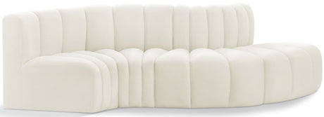 Arc - Velvet 4 Piece L-Shaped Modular Sofa