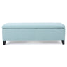Contemporary Storage Ottoman Bench With Polyester Upholstery