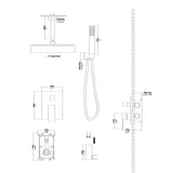 Dual Shower Head System With Ceiling Mount And Rough In Valve
