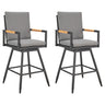 Crown - Outdoor Patio Swivel Bar Stool Set
