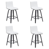 Vienna - Modern Counter Height Swivel Bar Stool - Black Brushed Wood Frame