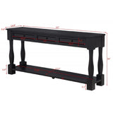 Long Console Table With Drawers And Shelf